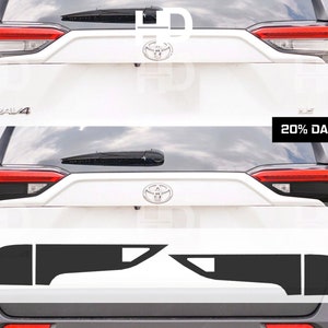 HDUSA Fits Toyota RAV4 2019-2025 Tail Light Rear Reverse Cut Out Precut Dark Vinyl Tint Decals Transparent Overlay 2020 2021 2022 Off Road