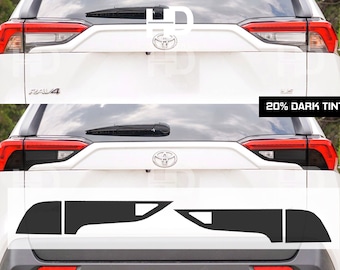 HDUSA Fits Toyota RAV4 2019-2025 Tail Light Rear Reverse Cut Out Precut Dark Vinyl Tint Decals Transparent Overlay 2020 2021 2022 Off Road
