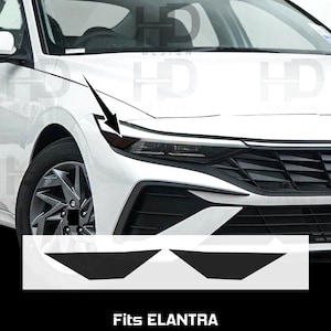 HDUSA For 2024-2025 Hyundai Elantra Front Side Markers Headlight Amber Dark Vinyl Tint Accessories Blacked Out Overlay Decal 2024 2025