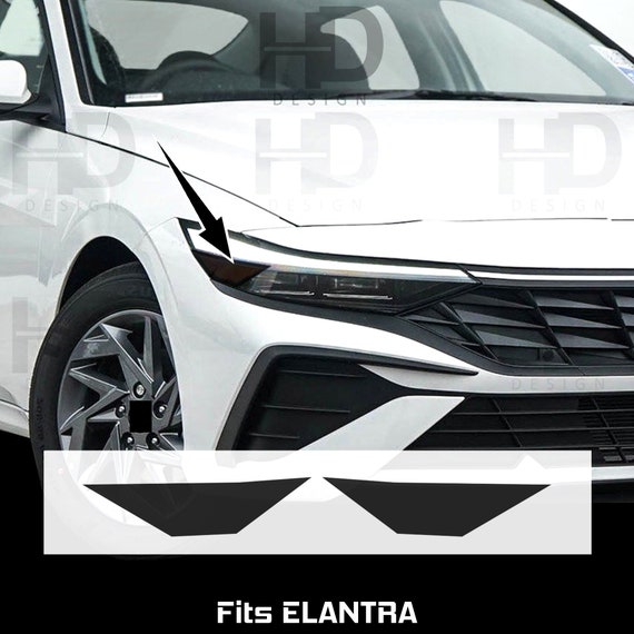 HDUSA For 2024 2025 Hyundai Elantra Front Side Markers Headlight Amber Dark Vinyl Tint Accessories Blacked Out Overlay Decal 2024 2025