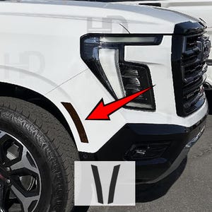 HDUSA Fits GMC Yukon 2025 Front Side Markers Reflectors Bumper Precut Dark Vinyl Tint Overlay Decal