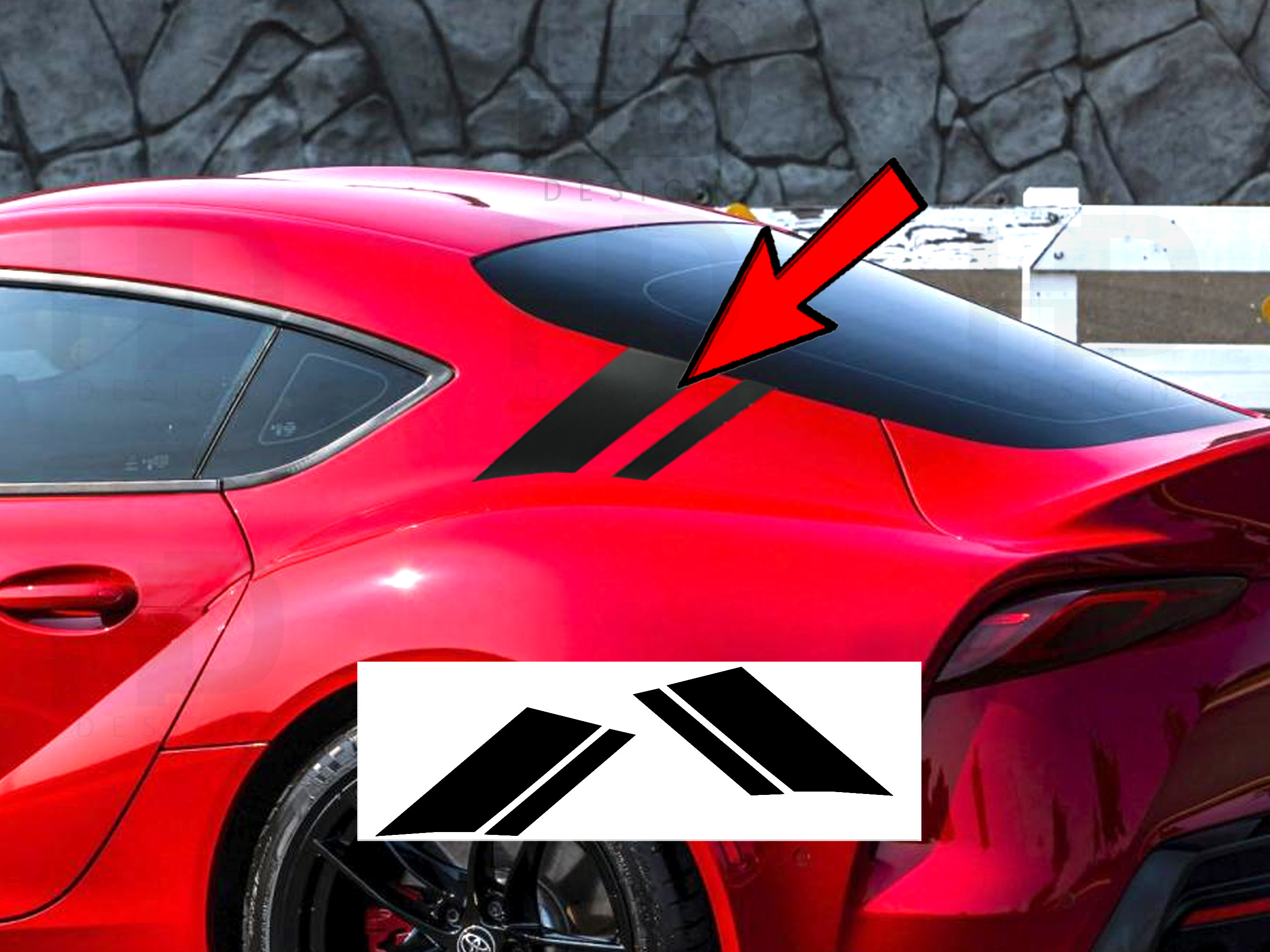 HDUSA for 2020-2026 Supra GR Toyota A91 Styled Race Stripe Side