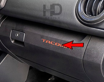 Tufskinz "Tacoma" Glove Box Letter Inserts Fits 2016-2020 Toyota Tacoma 6 Piece Kit In Inferno Orange P 153324858