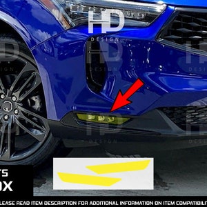 HDUSA For Acura RDX 2019-2024 Fog Light Yellow Precut Dark Tint Decals ppf Front Vinyl Tint Overlay 2019 2020 2021 2022 2023