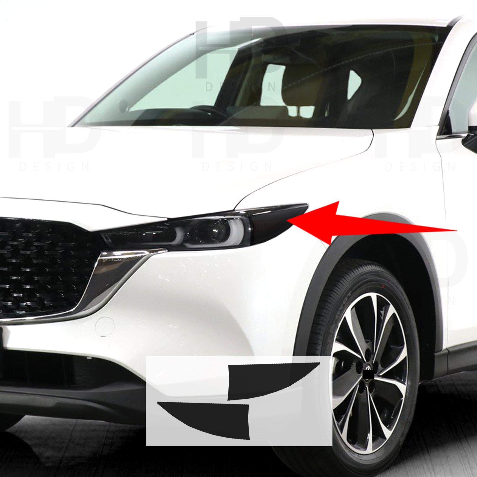 HDUSA Fits CX-5 Mazda 2022-2025 Headlight Front Side Marker Precut