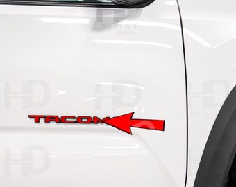 HDUSA x2 For Tacoma 2016-2023 Side Door Decals Vinyl Emblem Overlay Decals Flat Decals Inlay For Toyota Tacoma 3rd Gen 2017 2018 2019 2020