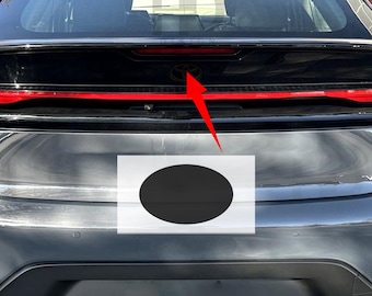 HDUSA x2 Fits Toyota Prius 2023-2026 Rear Red Precut Oval Dark Blacked out Vinyl Tint Overlay 2024 2025 Compatible to Emblem
