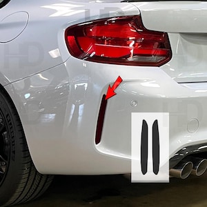 HDUSA Fits BMW M2 2016-2021 Rear Reflector Dark Blacked out Decal Vinyl Tint Overlay M2 F87 2017 2018 2019 2020 2021