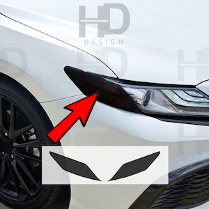 HDUSA Fits Toyota Camry 2018-2024 Headlight Front Precut Dark Blacked out Vinyl Tint Overlay 2018 2019 2020 2021 2022 2023