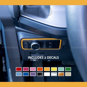 Light Switch Vinyl Decal Outline Accent Color Overlay Trim Stripe Sticker Custom Car Accessory Mod Set Fits Bronco 2021 2022 2023 2024