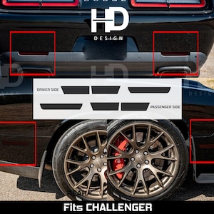 HDUSA For Dodge Challenger 2015-2023 Dark Side Markers Front Rear Blacked out Vinyl Tint Overlay 2015 2016 2017 2018 2019 2020 2021 Decals