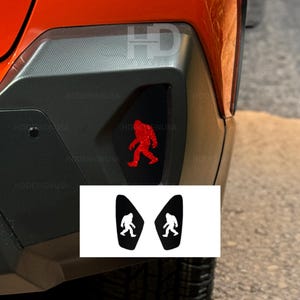 HDUSA For 2024 2025 Crosstrek Wilderness Sasquatch Rear Reflectors Bumper Blackout Vinyl Decal Big Foot Sticker Matte Black Delete Overlays