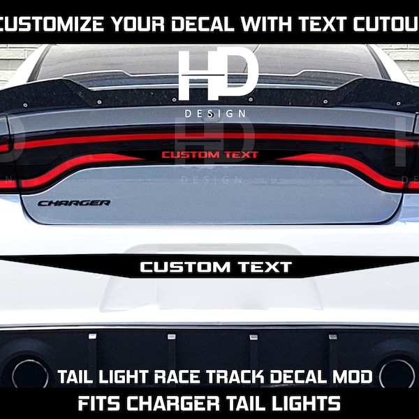 HDUSA Black Center Tail Light Race Track Center Inverse Vinyl Overlay Decal Cover Fits Dodge Charger 2015 2016 2017 2018 2019 2020 2021 2022