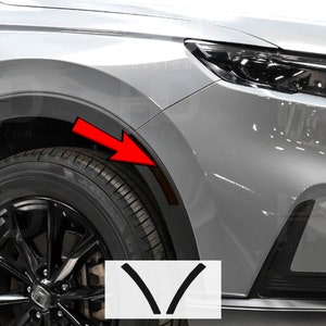 HDUSA Fits 2023 2024 2025 CR-V Honda Front Side Markers Bottom Precut Dark Decal Vinyl Tint Overlay crv