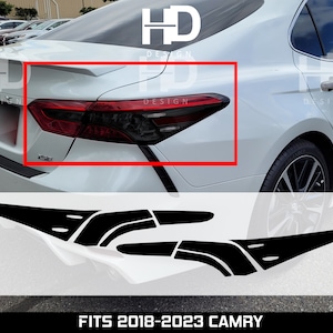 HDUSA Fits Toyota Camry 2018-2024 Tail Light Rear Precut Dark Blacked out Vinyl Tint Overlay 2018 2019 2020 2021 2022 2023