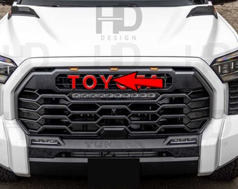 HDUSA For Tundra Front Grille PreCut Vinyl Decal Letters for 2022-2026 Tundra Front Trd Pro Grille Emblem 2022 2023 2024 2025