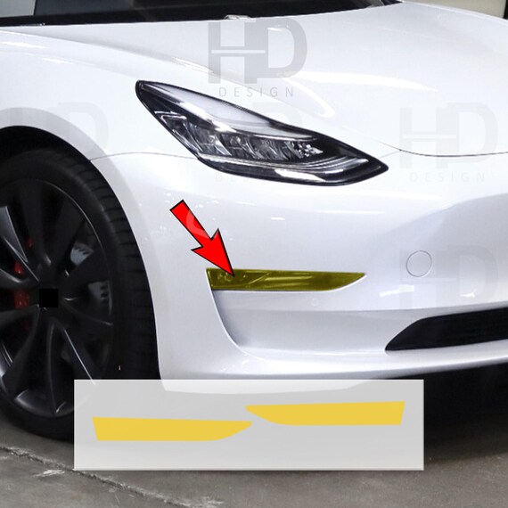 Smoke Tint Vinyl Overlay Decal For Tesla Model Y Rear Side Markers (Precut, Deliciousticker)