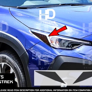 HDUSA For 2024 2025 Crosstrek Hatchback Front Headlight Precut Dark Vinyl Tint Decals Overlay ppf Fits Subaru Crosstrek 2024