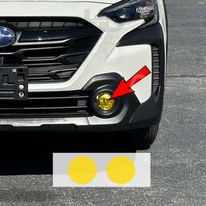HDUSA For 2023-2025 Subaru Outback Fog Lights Front Precut Yellow Vinyl Tint Decal Sticker Red Green Overlay Fits Subaru 2023 2024 2025