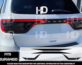 HDUSA Tail Light Center V2 Black Race Track Vinyl Overlay Decal Cover Fits Dodge Durango 2014 2015 2016 2017 2018 2019 2020 2021 2022 2024