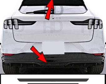 HDUSA Fits Ford Mach-E 3rd Brake and Reverse Rear Precut Dark Vinyl Tint Overlay Tail Light 2021 2022 2023 2024 2025 2026 Mach E Mustang