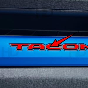HDUSA For 2024 2025 Toyota Tacoma 4th Gen Front Dash Board Letter Decals Flat Vinyl Decals Inlay Dashboard Interior
