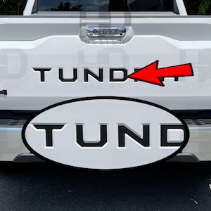HDUSA For Tundra Rear Tailgate Hatch Inlay Decals Vinyl Fits 2022-2025 Toyota Tundra Indent Letters More Colors Grill 2022 2023 2024