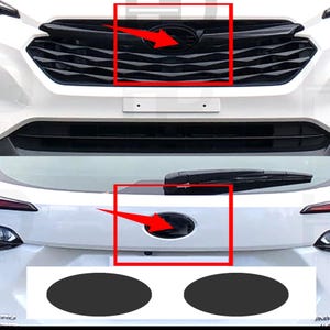 HDUSA Fits Impreza 2024 2025 Hatchback Front Red Tint Dark Precut Oval Blacked Decals Vinyl Tint Overlay 2024 Compatible to Emblem