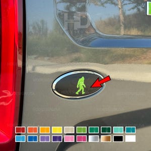 HDUSA Fits 2021 2022 2023 2024 2025 Bronco & Bronco SPORT Sasquatch Rear Oval Emblem Badge Vinyl Decal Overlay Blackout Emblem Delete 2 Pack