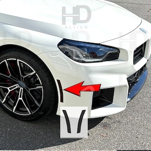 HDUSA Fits BMW 2 Series 2023-2025 Front Side Marker Dark Blacked out Decal Vinyl Tint Overlay G87 M2 2023 2024 2025
