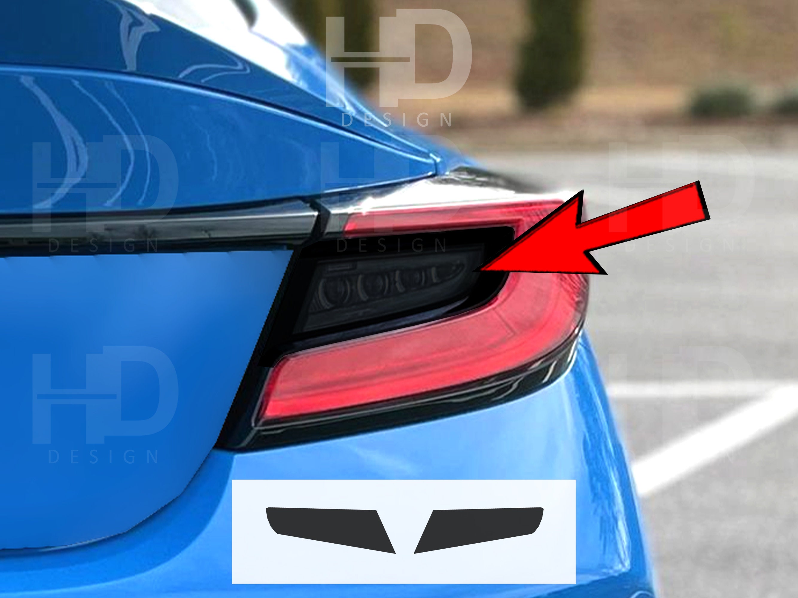 HDUSA For 2022-2025 GR86 Brz Tail Light Rear Inner Precut Dark or Red Vinyl Tint Overlay Fits Toyota Subaru BRZ 86 GR 86 Decals 2023 2024