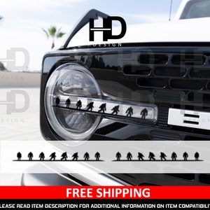 HDUSA Sasquatch Headlight Decal Overlay Premium LED Head Light Easter Egg Vinyl Decal Sticker Fits Bronco 2021 2022 2023 2024 6G FULL Size