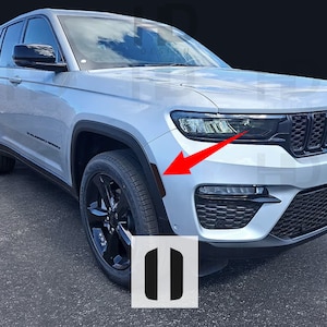 HDUSA Fits 2022-2025 Jeep Grand Cherokee Side Markers Front Overlay Precut Dark Blacked Vinyl Tint Decals Overlay 2022 2023