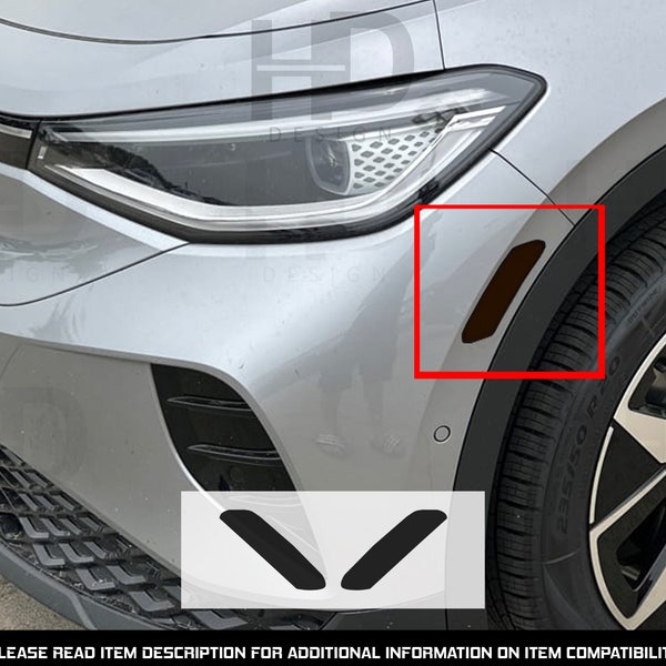 HDUSA Id.4 ID4 2021-2025 VW Front Side Marker Precut Dark or Black Out Transparent Vinyl Decals Tint Overlay ID4 2021 2022 2023 2024