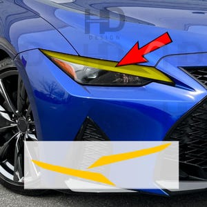 HDUSA For Lexus IS 2021-2025 Headlight Front Day Running Light Red Tint Dark Vinyl Tint Decals DRL 2021 2022 2023 2024 IS300 IS200T IS350