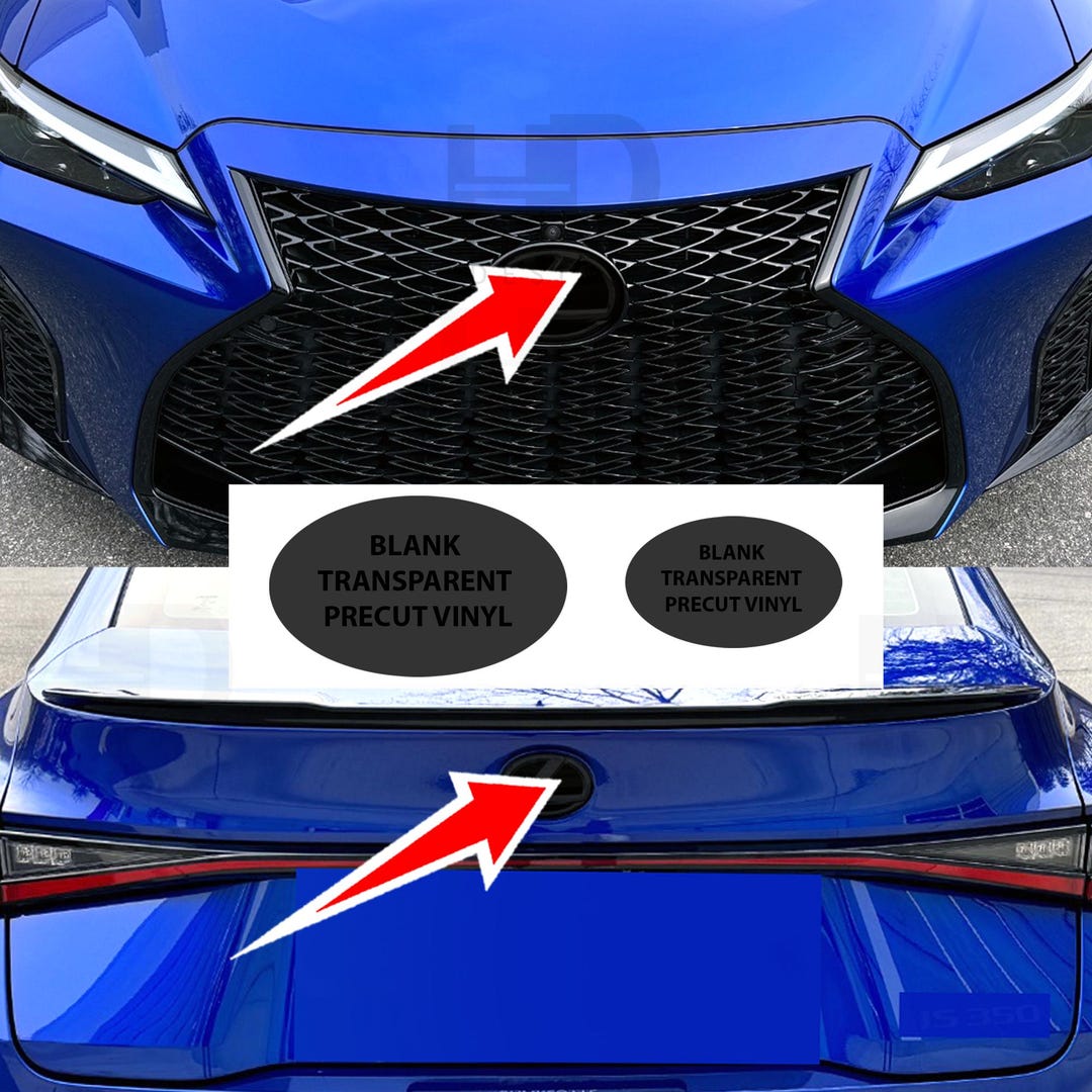 HDUSA for Lexus IS 2021-2025 Front and Rear Emblem Area Blank Tint ...