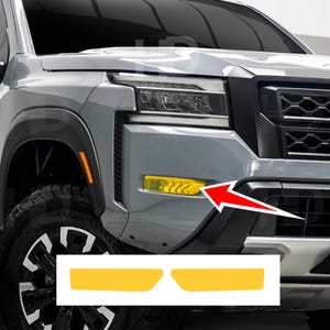 HDUSA 2022-2026 Fits Nissan Frontier Fog Light Yellow Precut Dark Orange Blue Vinyl Tint Overlay Accessory Decals 2022 2023 2024 2025