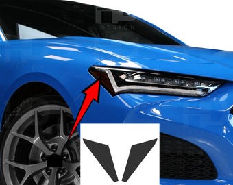 HDUSA For 2021-2025 Acura TLX Head light Front Side Marker Precut Dark Black Vinyl Tint Overlay Decal rear Blacked Out ppf 2022 2023 2024