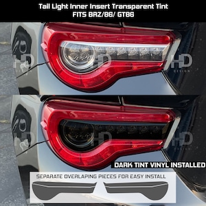 HDUSA Tail Light Rear Insert Inner Precut Dark Decals Red Vinyl Tint Overlay Fits Toyota Subaru BRZ 86 GT86 FRS 2017 2018 2019 2020