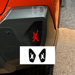 HDUSA For 2024 2025 Crosstrek Wilderness Peace Sasquatch Rear Reflectors Bumper Blackout Vinyl Decal Sticker Matte Black Delete Overlays