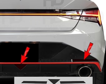 HDUSA For 2021-2023 Hyundai Elantra N-Line or N Rear Reflectors Accent Dark Vinyl Tint Accessories Blacked Out Overlay Decal 2022 2023