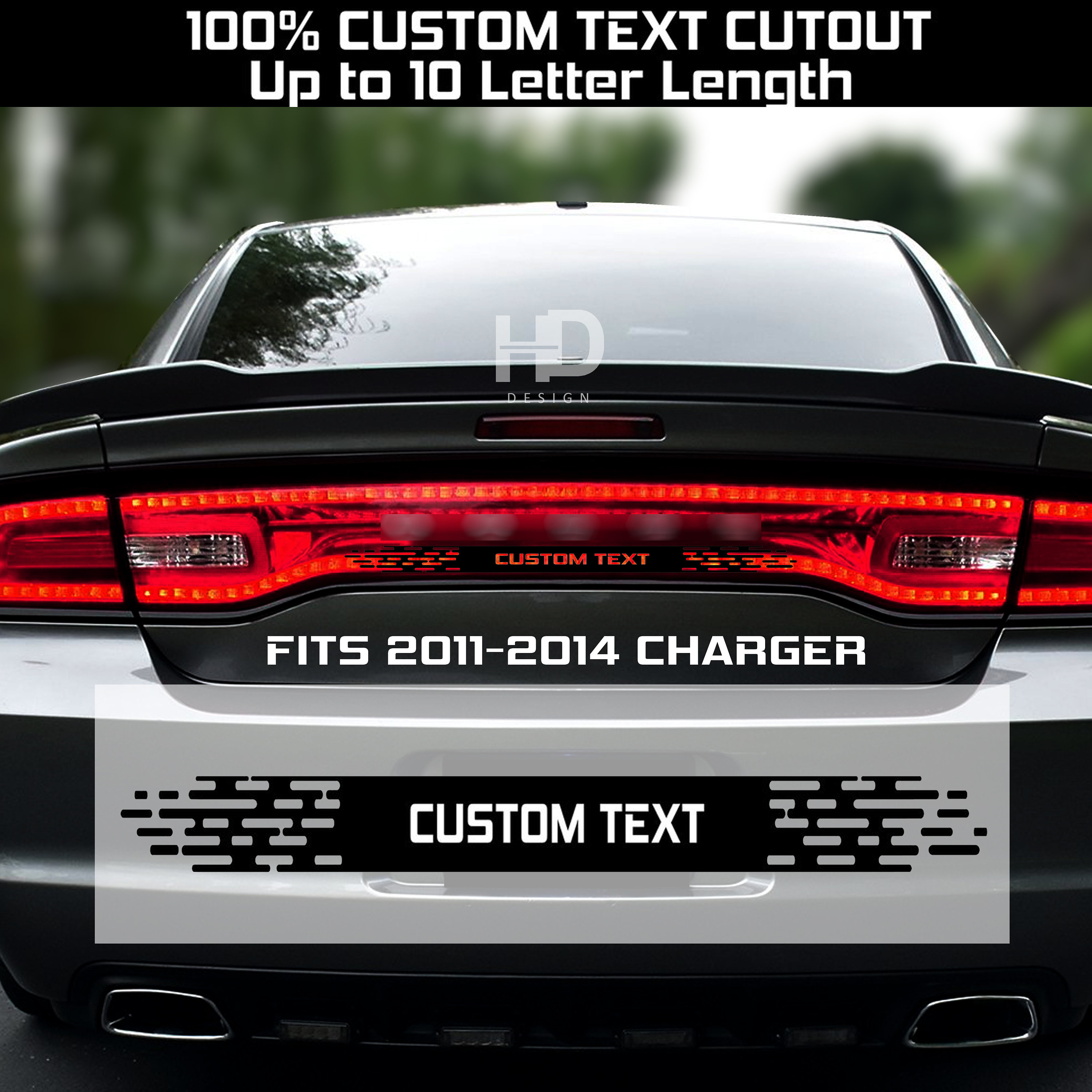 Charger Tail Light Decal - Etsy