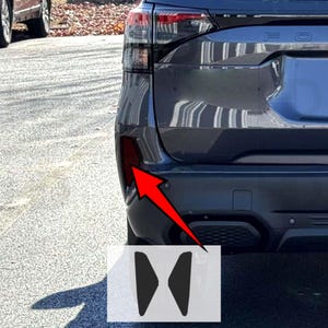 HDUSA For 2025 Forester Rear Reflector Bumper Vinyl Tint Decal Sticker or Black Overlay Fits Subaru 2025