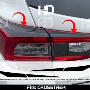 HDUSA For 2018-2023 Crosstrek XV Tail Light Rear Precut Black Dark Vinyl Tint Overlay Fits Impreza 2017+ Subaru 2019 2020 2021 2022 2023