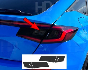 HDUSA Fits 2022 2023 2024 2025 2026 Honda Civic Hatchback Taillight Reverse Inner Rear Precut Dark Decal Vinyl Tint Overlay red yellow