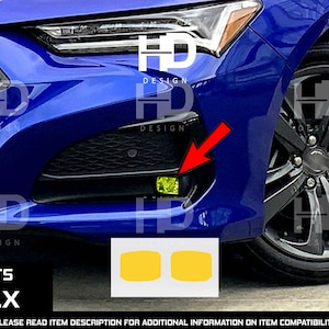 HDUSA Fog Light Yellow Precut Dark Red Colors Vinyl Tint Decals ppf Overlay 2021 2022 2023 2024 2025 Fits Acura TLX