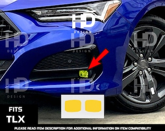 HDUSA Fog Light Yellow Precut Dark Red Colors Vinyl Tint Decals ppf Overlay 2021 2022 2023 2024 2025 Fits Acura TLX