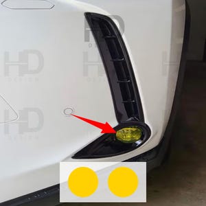 HDUSA For Lexus UX 2019-2025 Fog Light Front Yellow Red Tint Dark Vinyl Tint Decals DRL 2021 2022 2023 2024 300h 200 250h