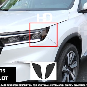 HDUSA Fits Honda Pilot 2023-2025 Front Headlight Side Marker Dark Tint Precut Red Blacked out Vinyl Tint Decal Overlay 2023 2024