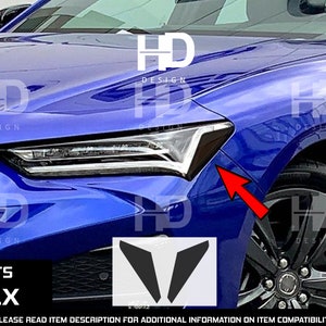 HDUSA For 2021-2025 Acura TLX Head light Front Side Marker Precut Dark Black Vinyl Tint Overlay Decal rear Blacked Out ppf 2022 2023 2024
